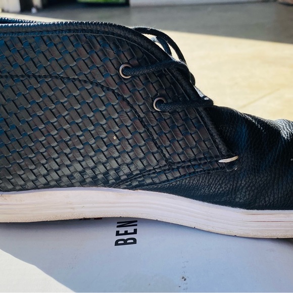 Ben Sherman Black HiTop Woven Lace up. EUC. US Size 10.5. UK size 9.5 - Picture 6 of 14